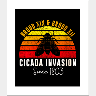 Cicada invasion since 1803 retro Posters and Art